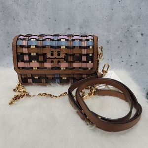 Tory Burch Britten Woven Convertible Crossbody